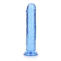 Gelové dildo RealRock Crystal Clear Realistic 8″ fialové