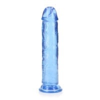 Gelové dildo RealRock Crystal Clear Realistic 8″ průhledné