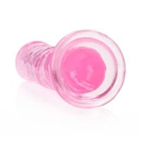 Gelové dildo RealRock Crystal Clear Realistic 8″ růžové