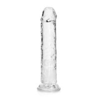 Gelové dildo RealRock Crystal Clear Realistic 7″ modré