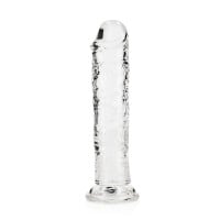 Gélové dildo RealRock Crystal Clear Realistic 7″ priehľadné