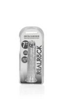 Gélové dildo RealRock Crystal Clear Realistic 7″ modré