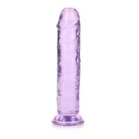 Gelové dildo RealRock Crystal Clear Realistic 7″ modré