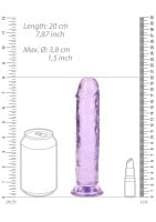 Gélové dildo RealRock Crystal Clear Realistic 7″ priehľadné