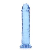 Gélové dildo RealRock Crystal Clear Realistic 7″ fialové