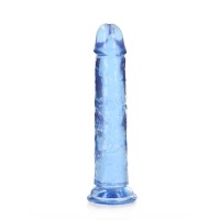RealRock Crystal Clear Realistic 7″ Jelly Dildo Blue
