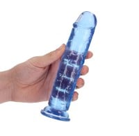 Gelové dildo RealRock Crystal Clear Realistic 7″ růžové