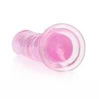 Gélové dildo RealRock Crystal Clear Realistic 7″ ružové