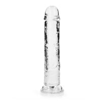 Gelové dildo RealRock Crystal Clear Realistic 9″ růžové