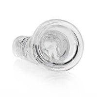 Gélové dildo RealRock Crystal Clear Realistic 9″ ružové