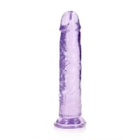 Gelové dildo RealRock Crystal Clear Realistic 9″ růžové