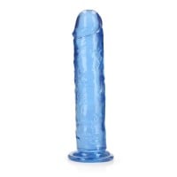 Gélové dildo RealRock Crystal Clear Realistic 9″ fialové