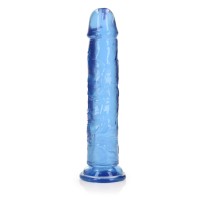 Gélové dildo RealRock Crystal Clear Realistic 9″ modré