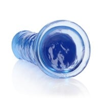 Gelové dildo RealRock Crystal Clear Realistic 9″ modré