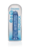 RealRock Crystal Clear Realistic 9″ Jelly Dildo Blue