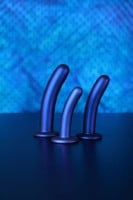 Ouch! Smooth Silicone G-Spot Dildo 6" Blue