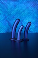 Dildo Ouch! Smooth Silicone G-Spot Dildo 6" Blue