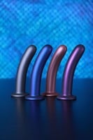 Dildo Ouch! Smooth Silicone G-Spot Dildo 6" Blue