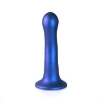 Ouch! Ultra Soft Silicone Curvy G-Spot Dildo 7" Blue