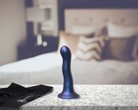 Ouch! Ultra Soft Silicone Curvy G-Spot Dildo 7" Blue