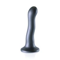 Ouch! Ultra Soft Silicone Curvy G-Spot Dildo 7" Rose