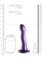 Ouch! Ultra Soft Silicone Curvy G-Spot Dildo 7" Blue