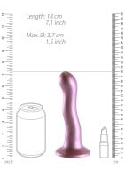 Ouch! Ultra Soft Silicone Curvy G-Spot Dildo 7" Rose