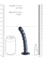 Ouch! Beaded Silicone G-Spot Dildo 6,5" Blue