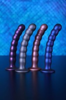 Dildo Ouch! Beaded Silicone G-Spot Dildo 6,5" Blue