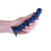 Dildo Ouch! Beaded Silicone G-Spot Dildo 6,5" Blue