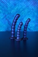 Dildo Ouch! Beaded Silicone G-Spot Dildo 6,5" Blue