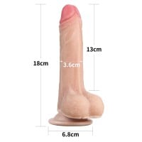 Realistické dildo so sťahovacou predkožkou Lovetoy 7″