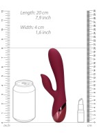 Loveline Smooth Silicone Rabbit Vibrator Dark Cherry