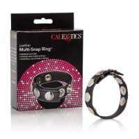 CalExotics Leather Multi-Snap Cock Ring