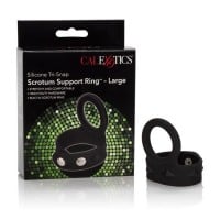 Silikonový erekční kroužek CalExotics Tri-Snap Scrotum Support Ring