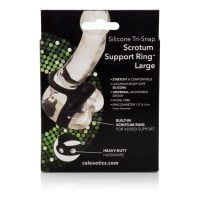 CalExotics Silicone Tri-Snap Scrotum Support Ring Large