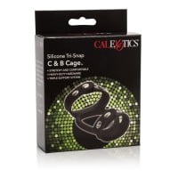 Silikonový erekční kroužek CalExotics Tri-Snap C & B Cage