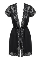 Obsessive 810-PEI-1 Sexy Robe Black