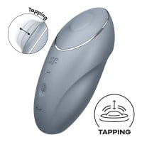 Prikladací vibrátor Satisfyer Tap & Climax 1 Grey