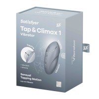 Přikládací vibrátor Satisfyer Tap & Climax 1 Bluegrey
