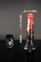 Dildo Twisted Beast Orobas Demon Blood (Ombre) střední