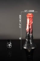 Dildo Twisted Beast Orobas Demon Blood (Ombre) extra veľké