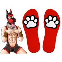 Kinky Puppy Paw Socks Red