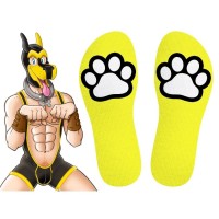 Kinky Puppy Paw Socks Yellow
