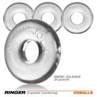 Oxballs Ringer Cock Rings 3-Pack Clear