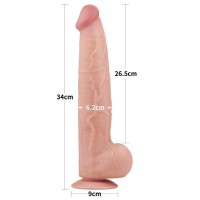 Lovetoy Sliding Skin Cock with Balls 13.5″