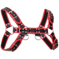 Slave4master Chest Harness Black-Red