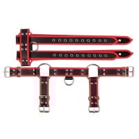 Slave4master Chest Harness Black-Red