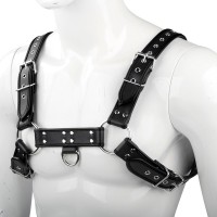 Slave4master Chest Harness Black-Red