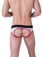 Barcode Berlin Mesh Backless Sixty 7 Jock White-Red-Black